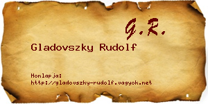Gladovszky Rudolf névjegykártya